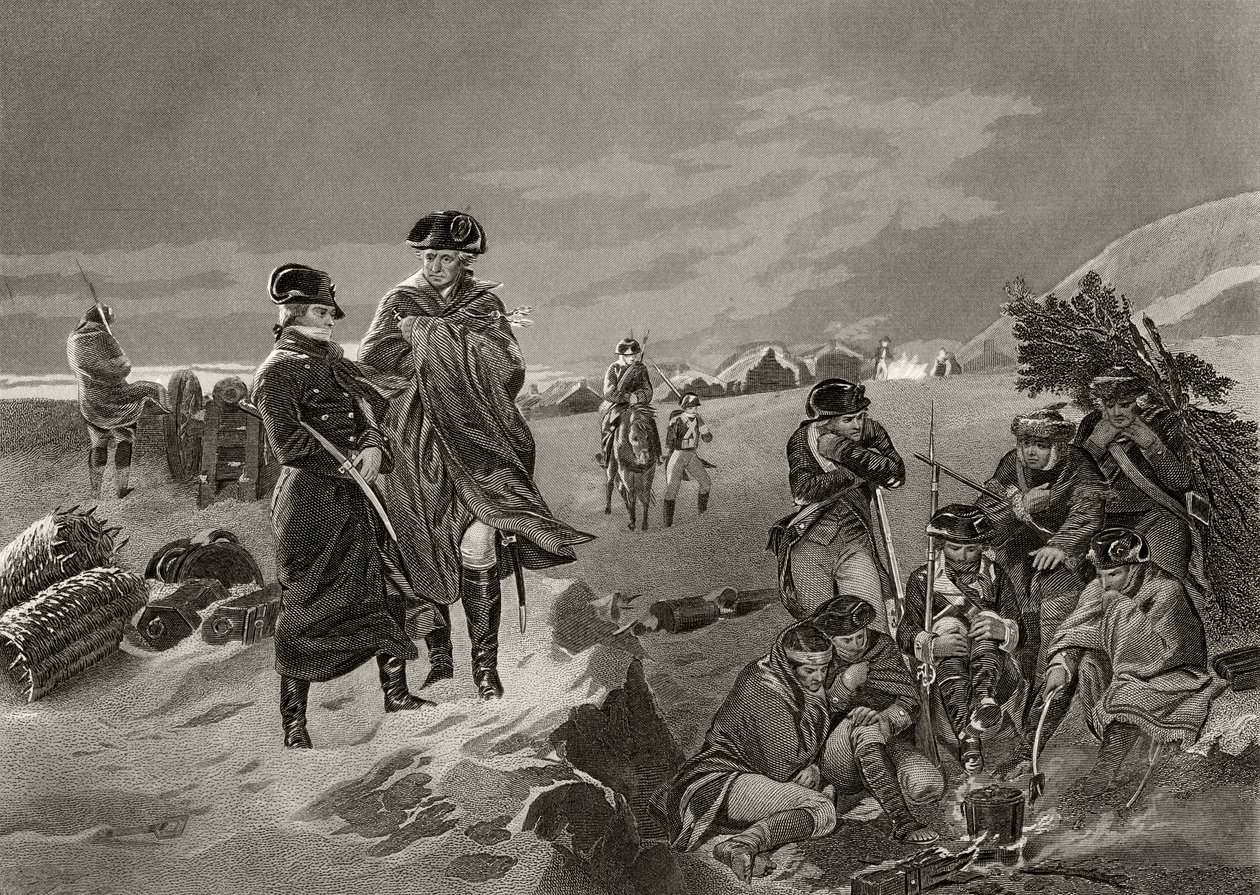 George Washington og La Fayette ved Valley Forge, fra 