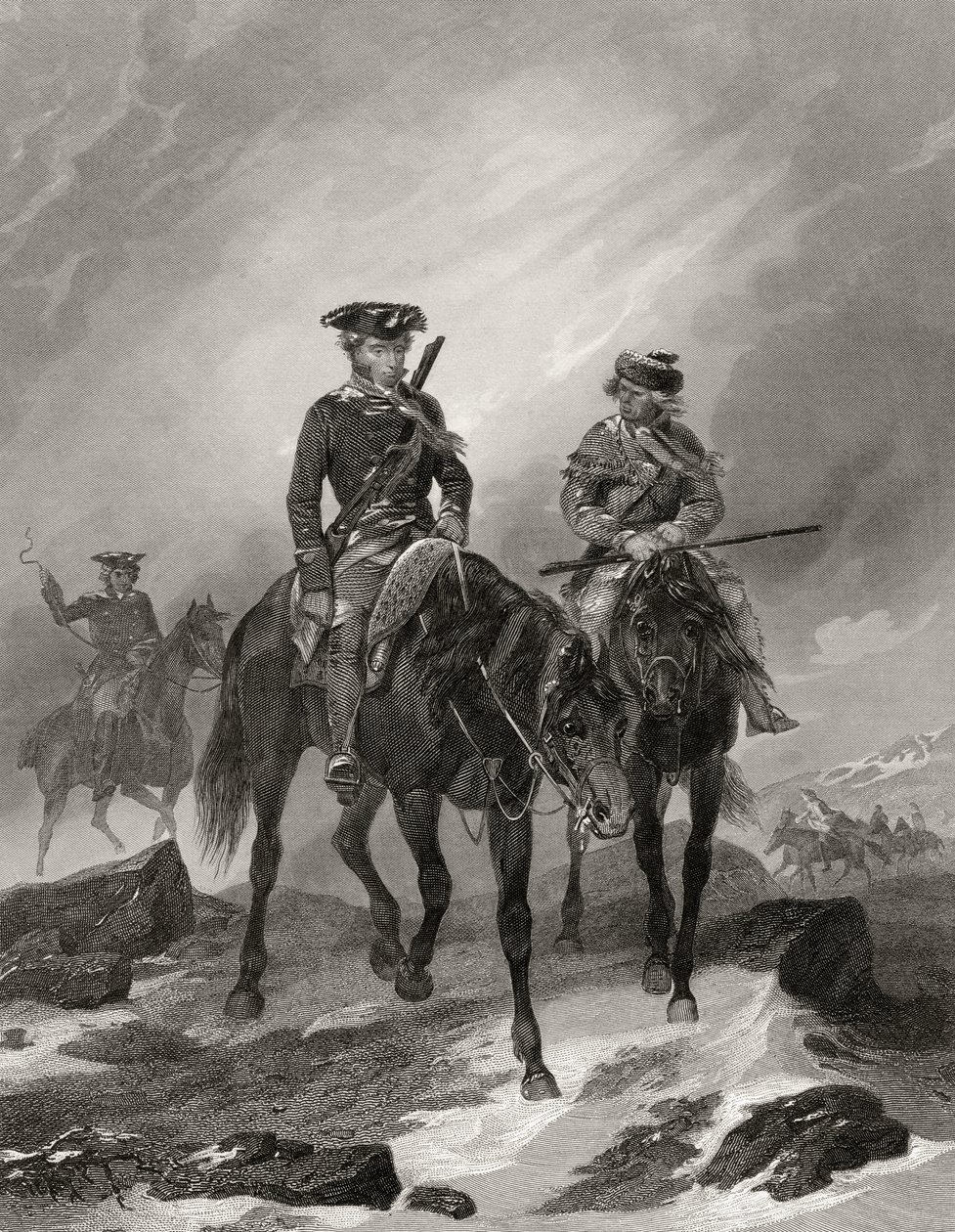 George Washington på sitt oppdrag til Ohio i 1754, fra 