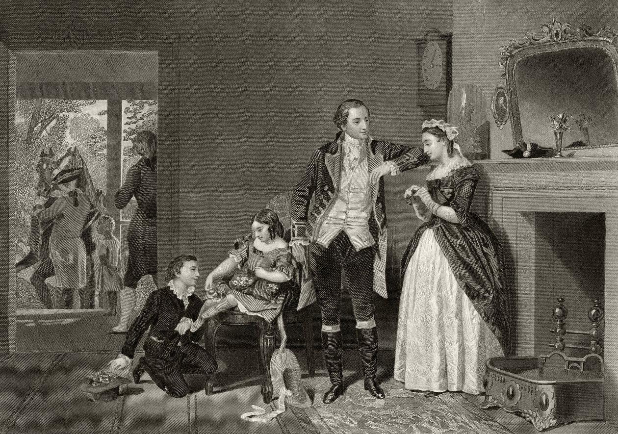 George Washingtons første intervju med fru Custis, fra 