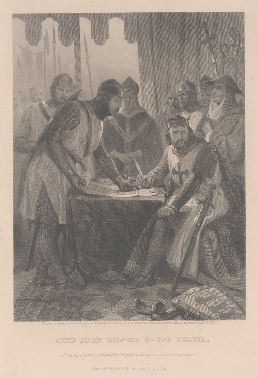John, konge av England, 1870 av Alonzo Chappel