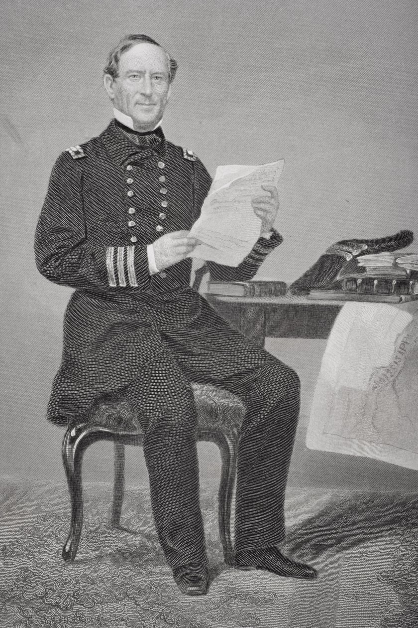 Portrett av admiral David Glascoe Farragut (1801-70) av Alonzo Chappel