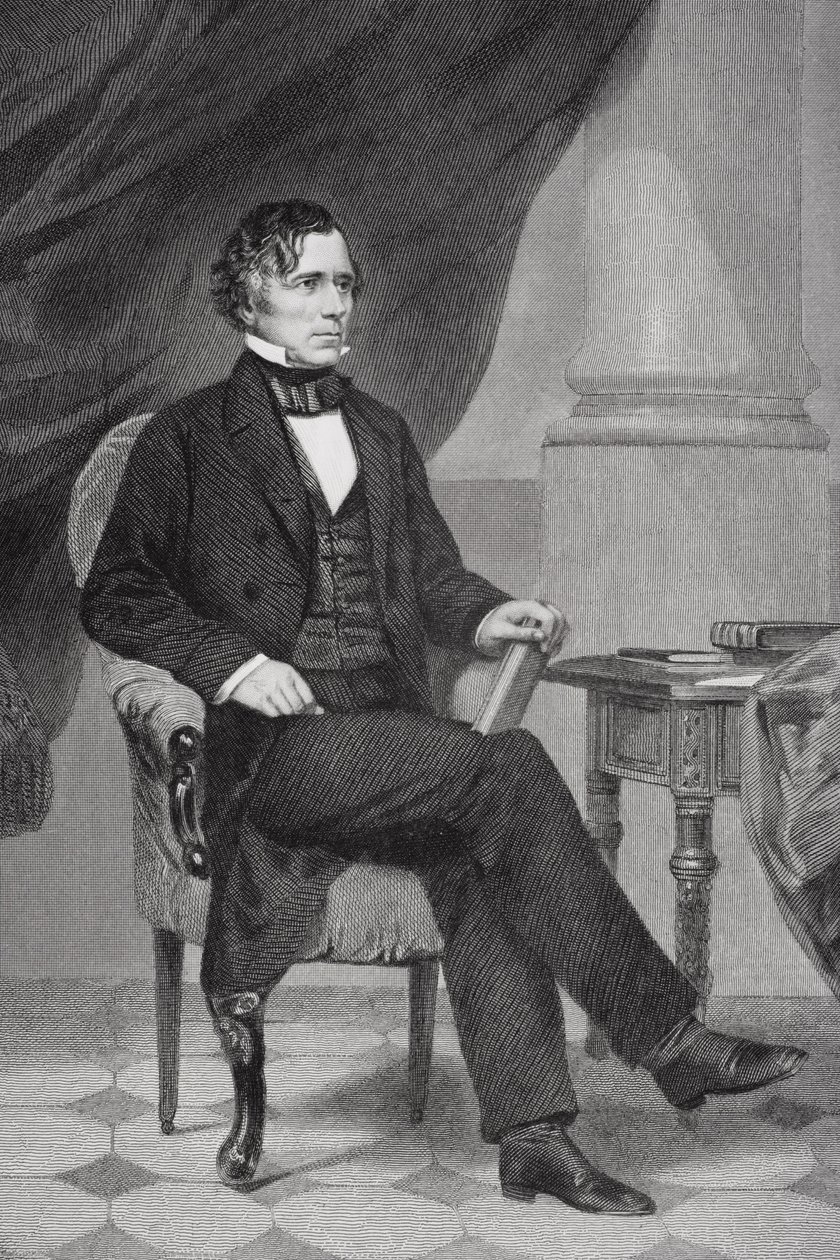 Portrett av Franklin Pierce (1804-69) av Alonzo Chappel