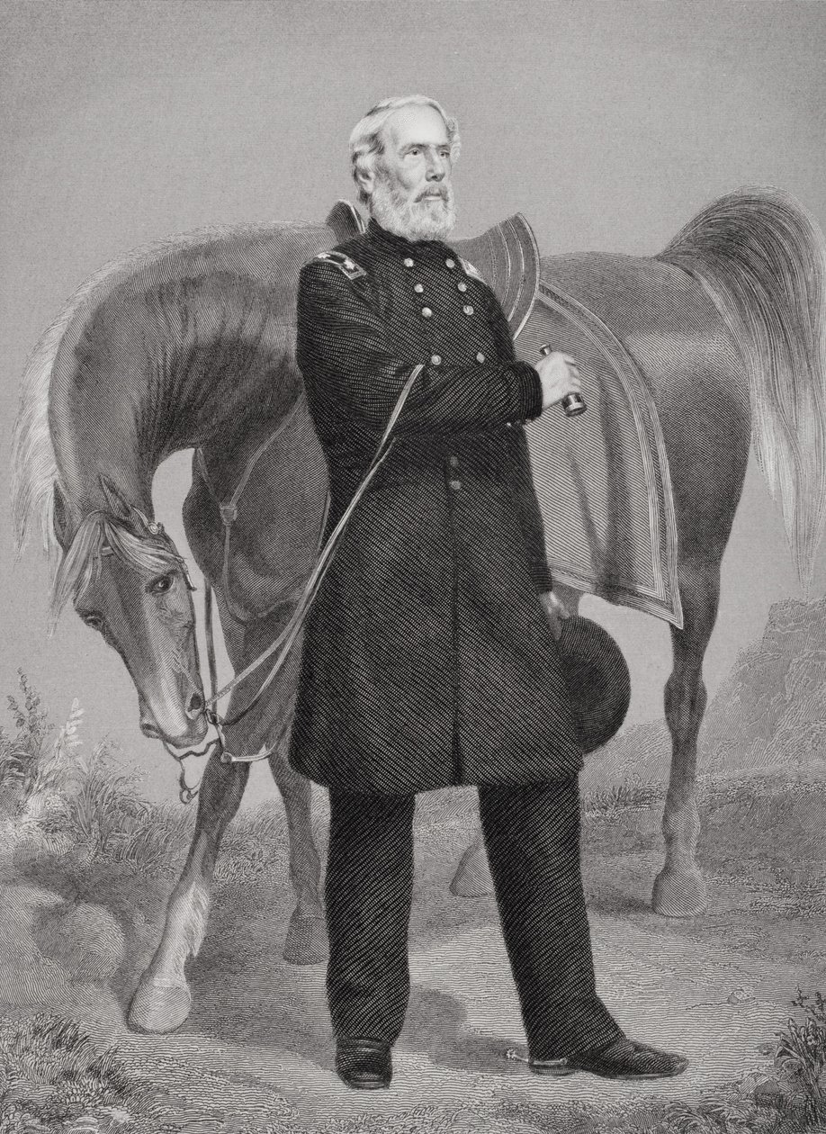 Portrett av general Edwin Vose Sumner (1797-1863) av Alonzo Chappel