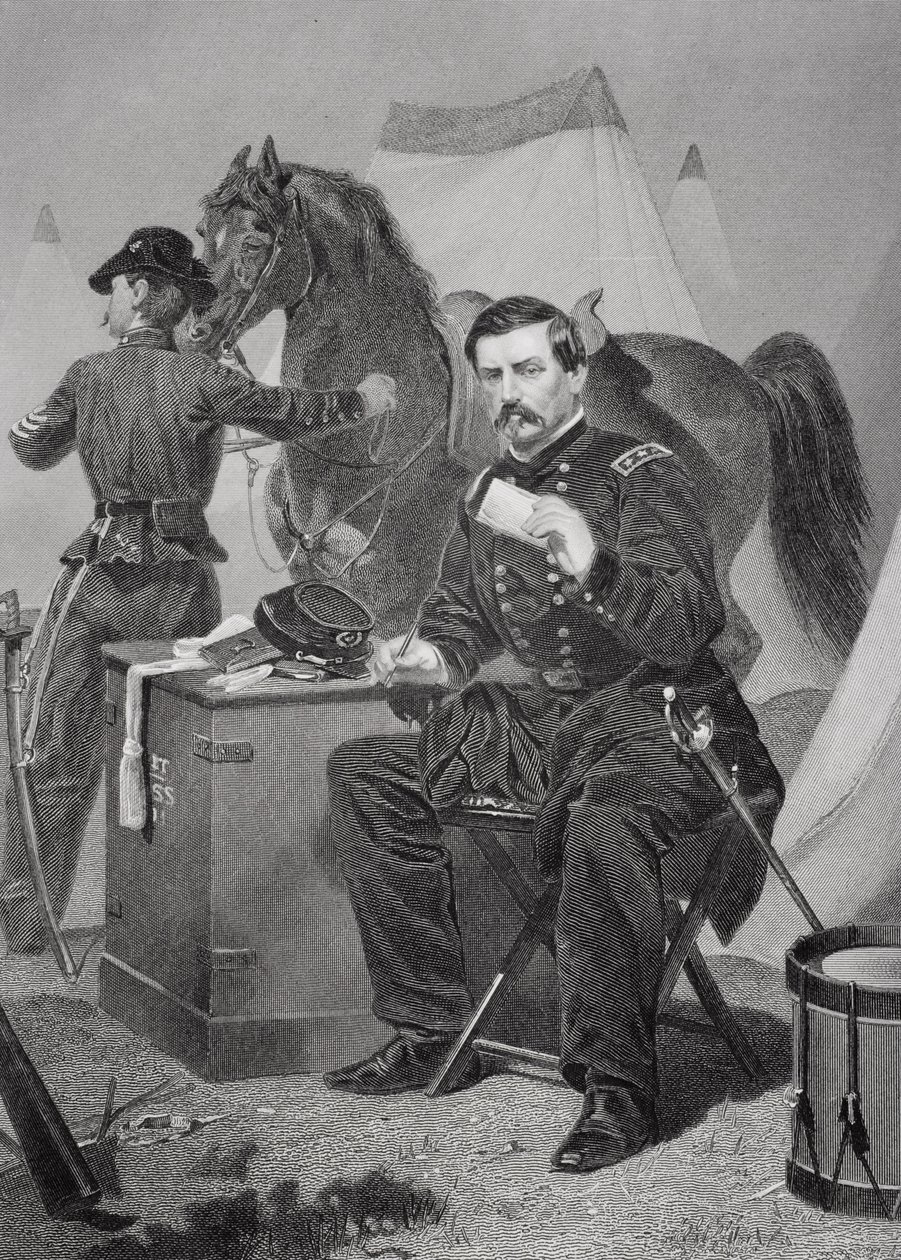 Portrett av George Brinton McClellan (1826-85) av Alonzo Chappel