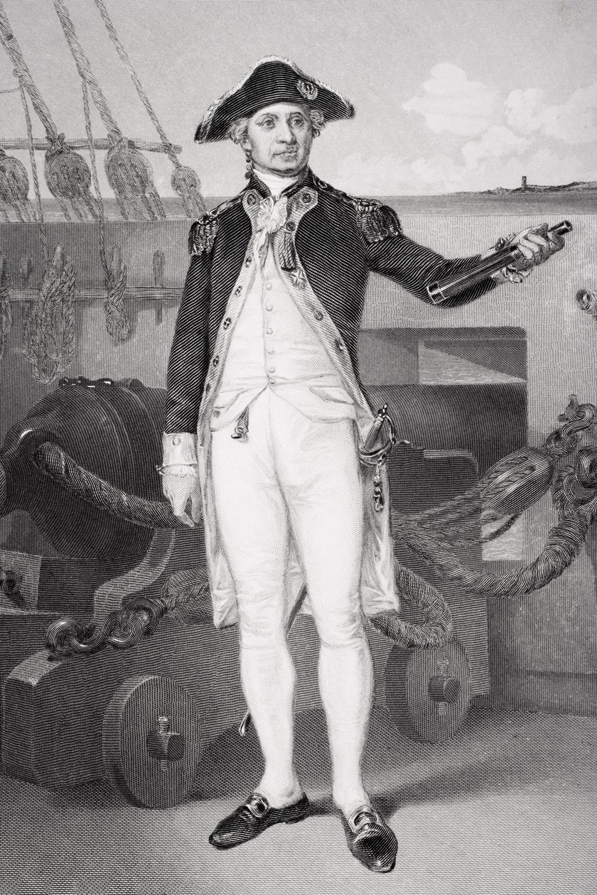 Portrett av John Paul Jones (1742-92) av Alonzo Chappel