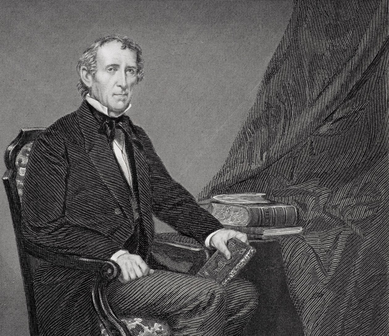 Portrett av John Tyler (1790-1862) (detalj av 254657) av Alonzo Chappel