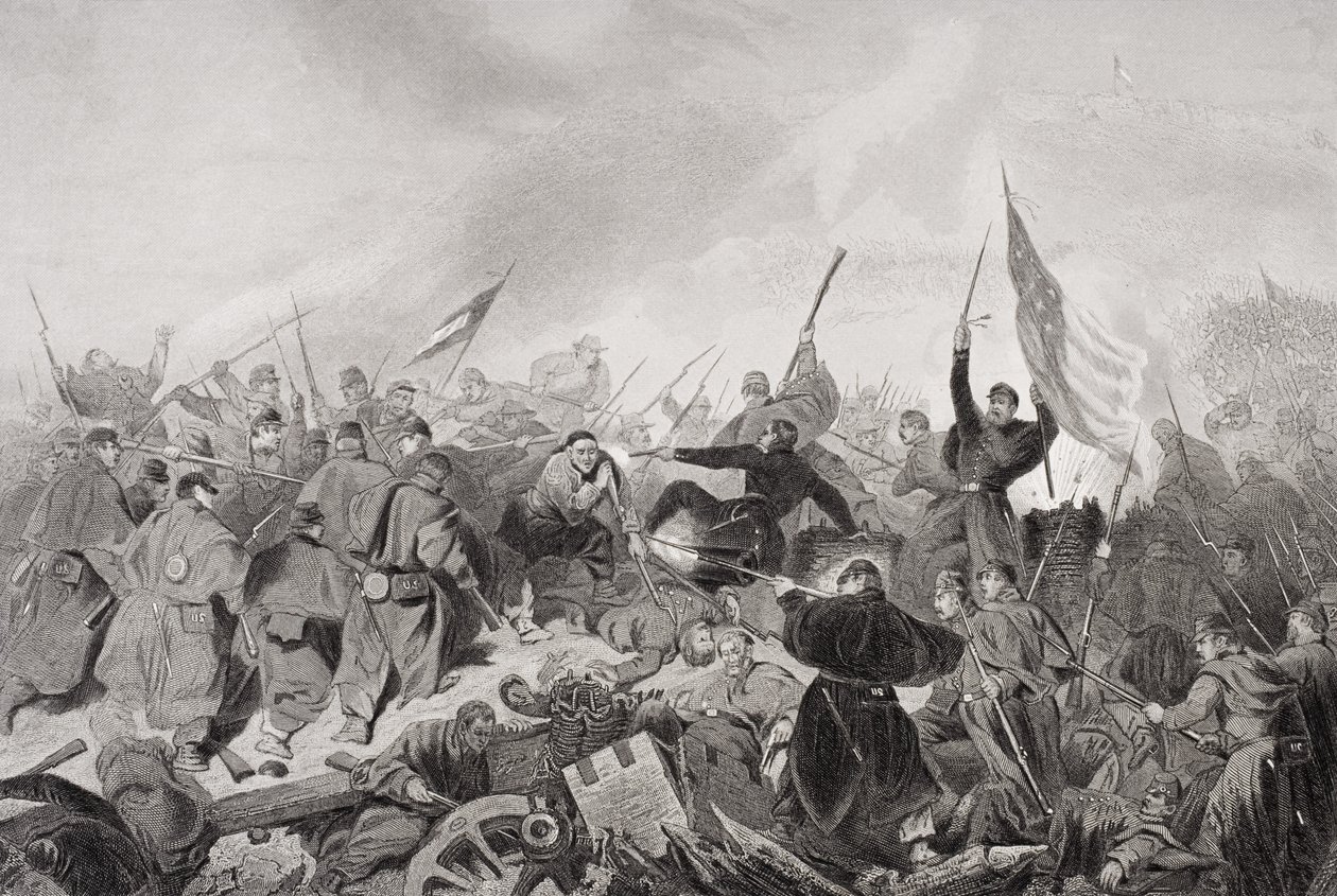Fangsten av Fort Donelson, Dover, Tennessee 1862 av Alonzo Chappel