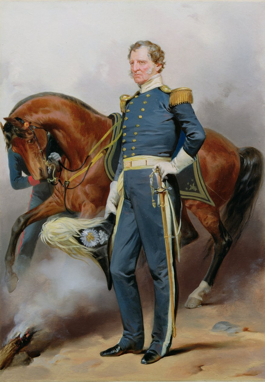 Winfield Scott (1786-1866), ca. 1850 (olje på kvernbrett) av Alonzo Chappel