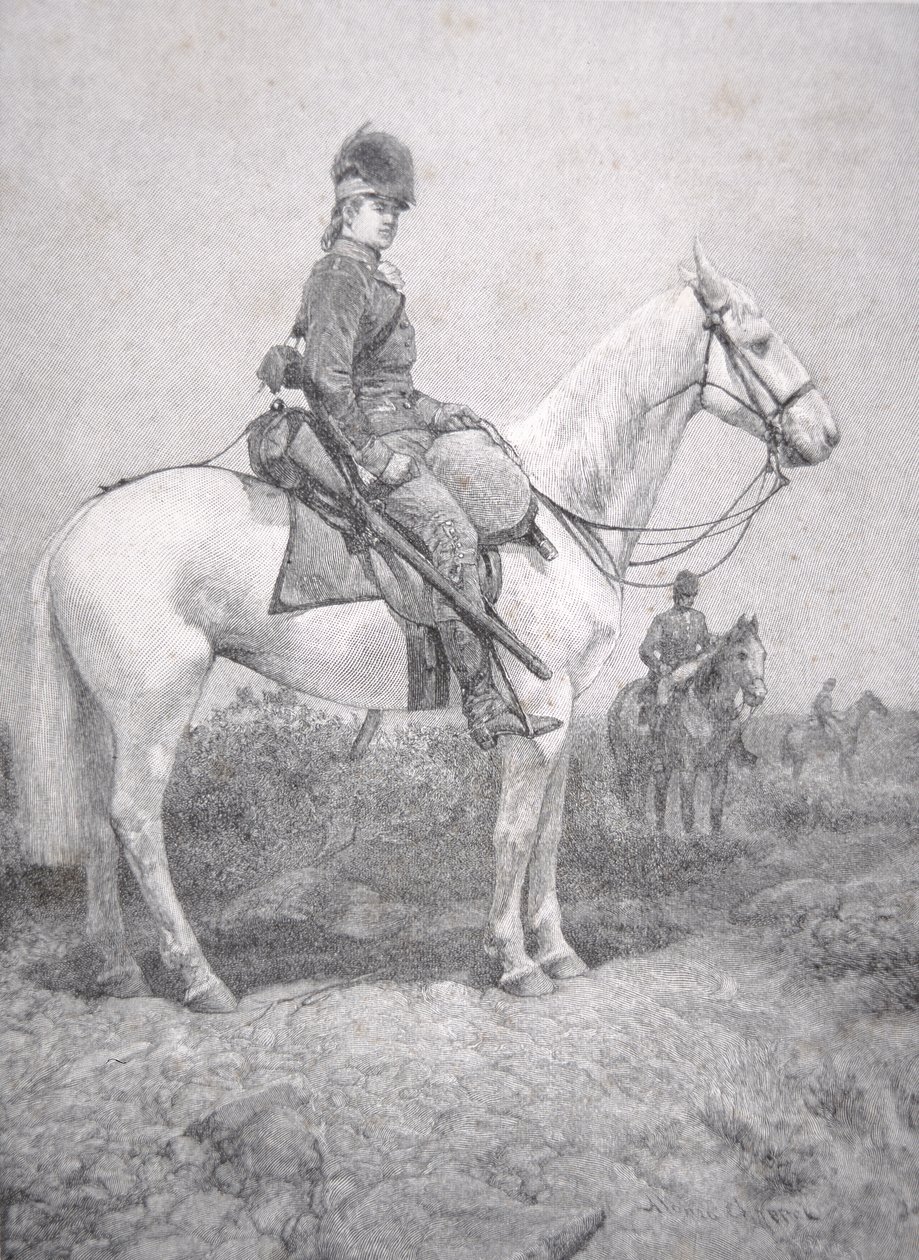 Henry Lee i 1780, illustrasjon fra Harper's Monthly Magazine (litho) av Alonzo (after) Chappel