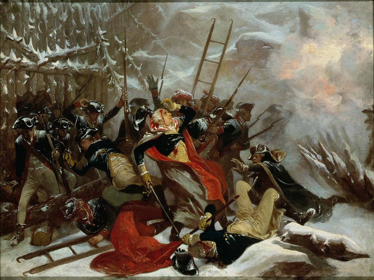 General Richard Montgomerys død 31. desember 1775, 1865 av Alonzo Chappel