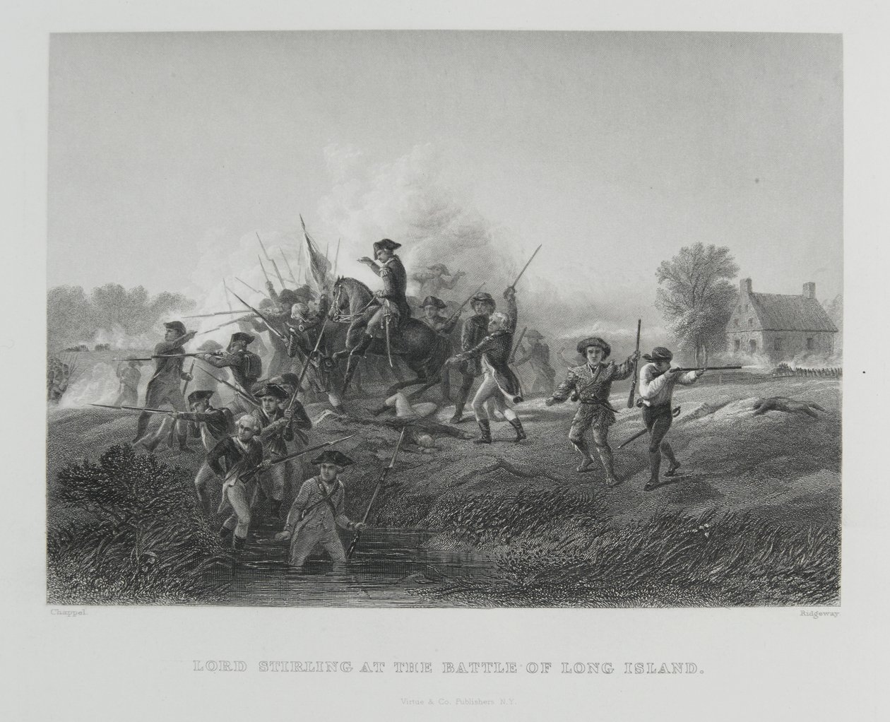 Lord Stirling i slaget ved Long Island, 1776 av Alonzo Chappel