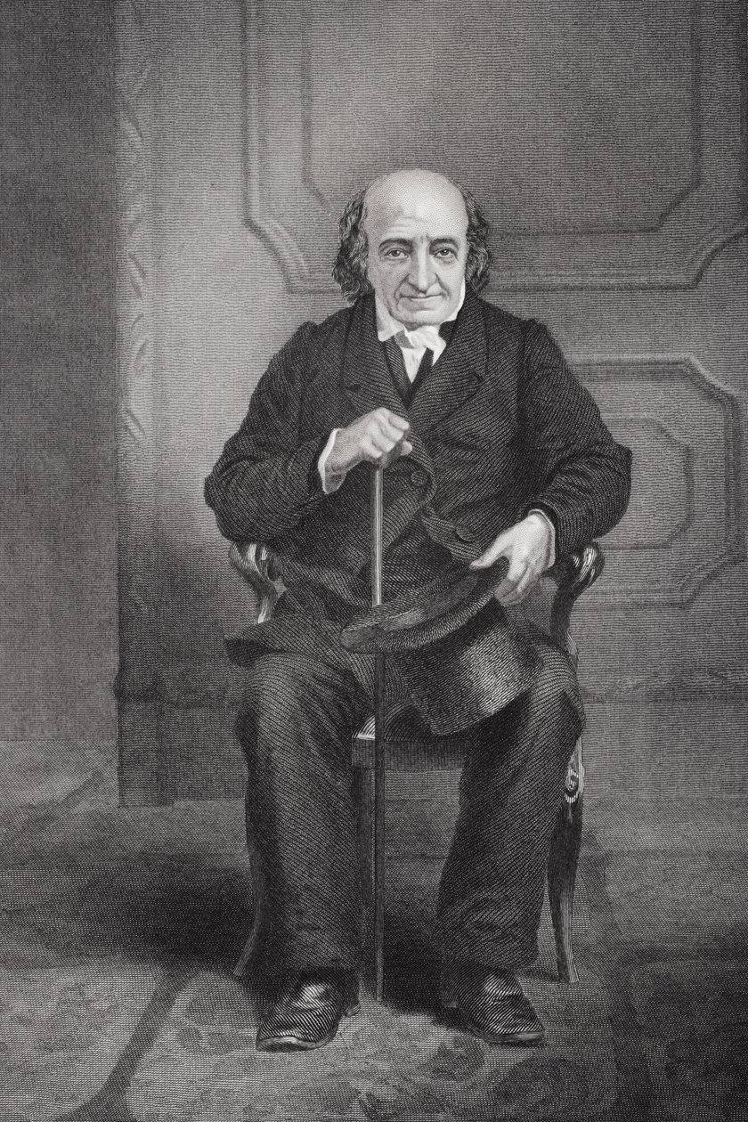 Portrett av Albert Gallatin (1761-1849) (litho) av Alonzo Chappel