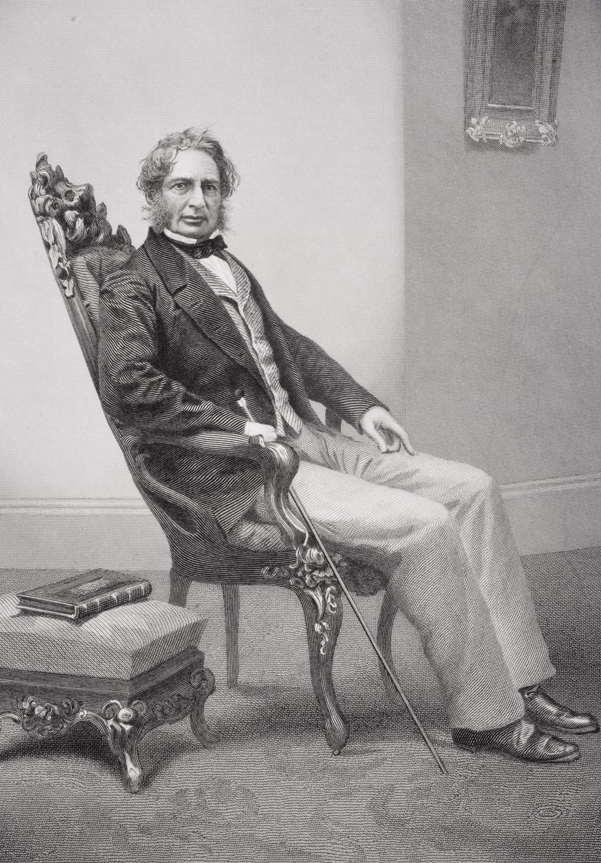 Portrett av Henry Wadsworth Longfellow (1807-82) av Alonzo Chappel