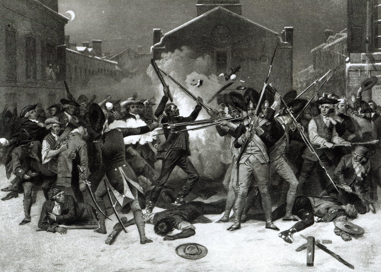 Boston-massakren, 5. mars 1770 av Alonzo Chappel