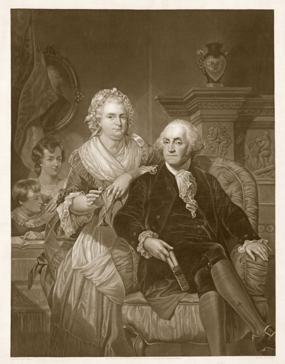 Washington at Home, pub. 1867 av Alonzo Chappel