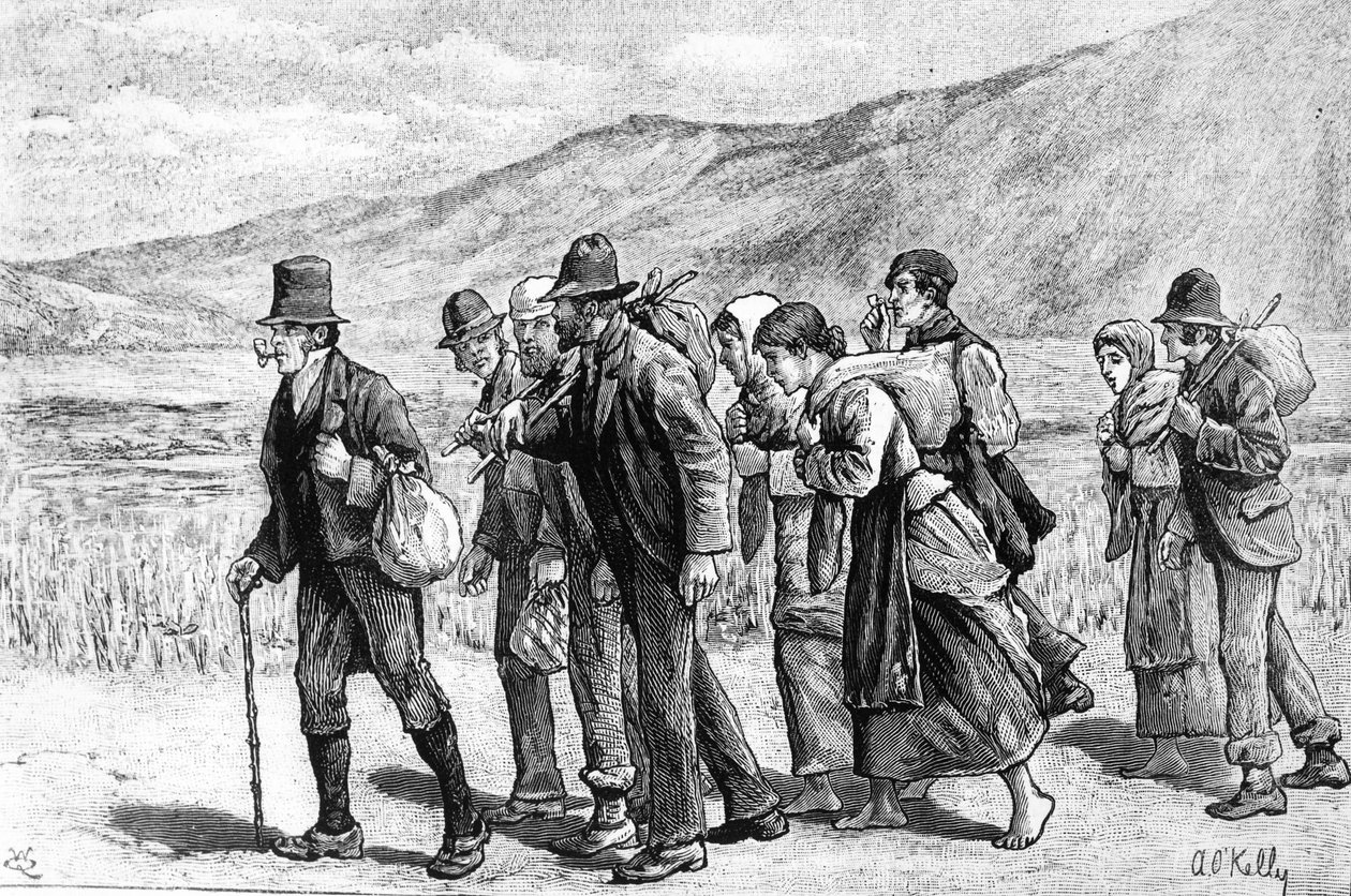 Irish Harvesters på vei til England, 1881 av Aloysius O