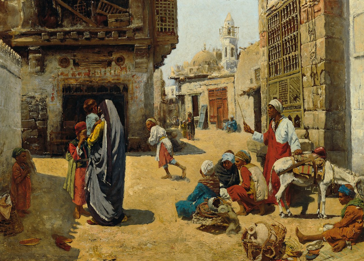 Gatebilde i Kairo av Alphons Leopold Mielich