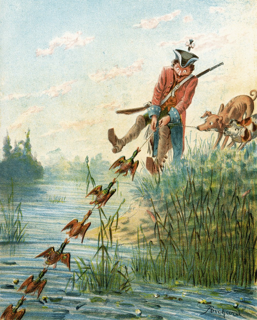 Baron Munchausen fanger ender med baconfett, fra 