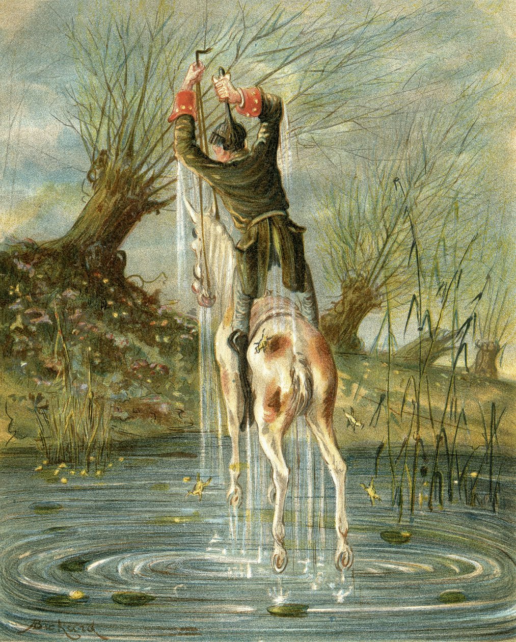Baron Munchausens bemerkelsesverdige sprang, fra 