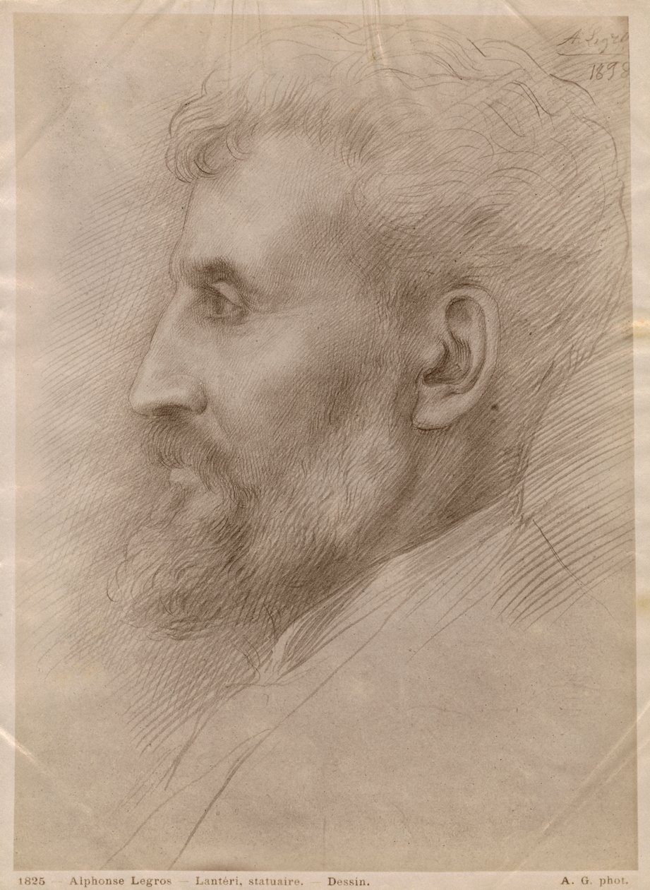 Edouard Lanteri, 1898 (sølvspiss på papp) av Alphonse Legros