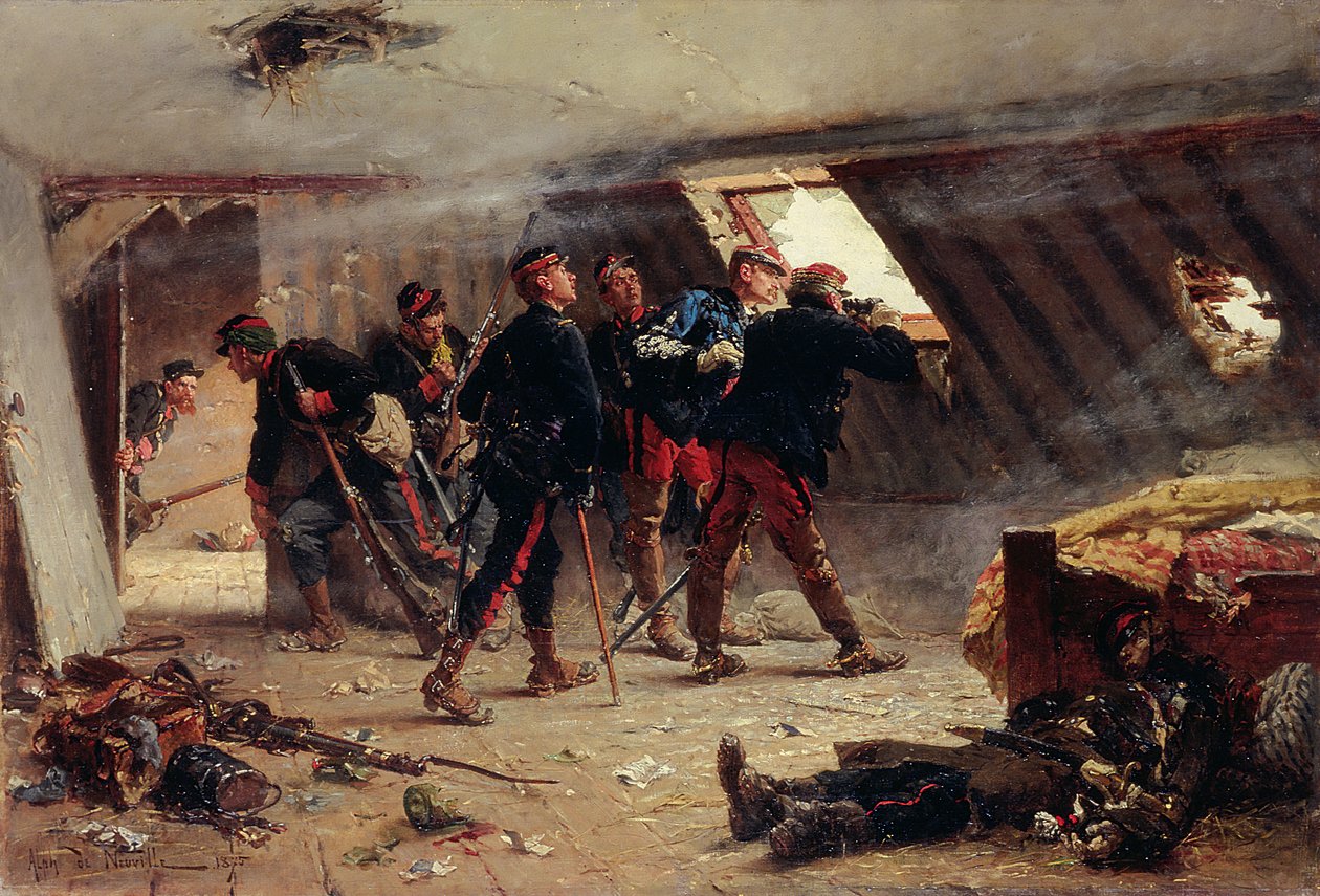 Episode fra den fransk-prøyssiske krigen, 1875 av Alphonse Marie de Neuville