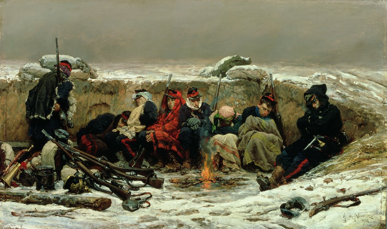 I skyttergravene, 1874 av Alphonse Marie de Neuville