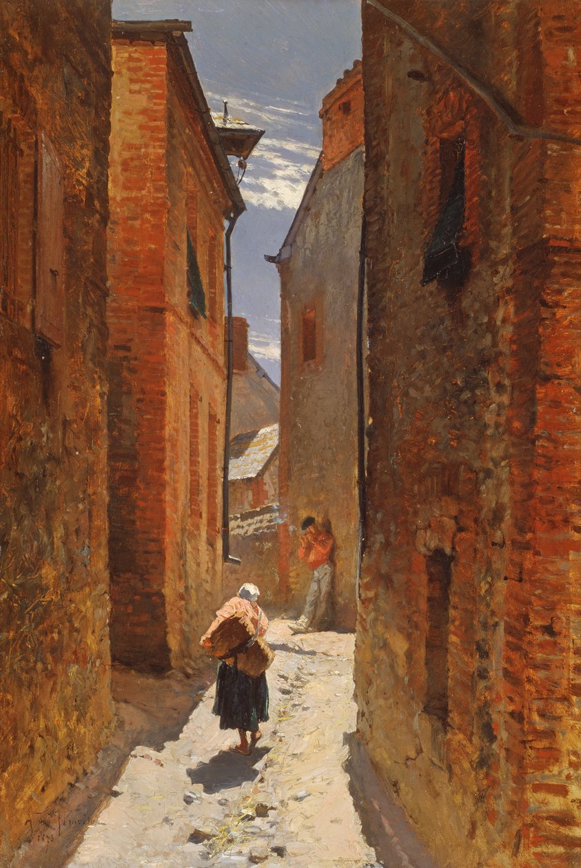 Gate i gamlebyen, 1873 av Alphonse Marie de Neuville