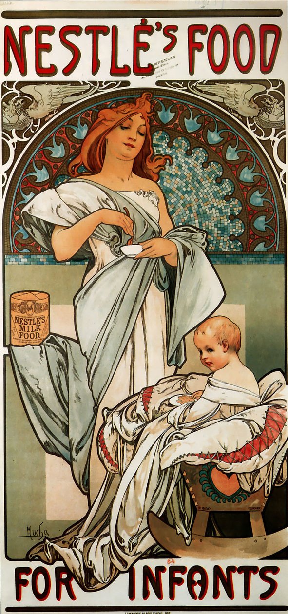 Nestles mat til spedbarn av Alphonse Mucha
