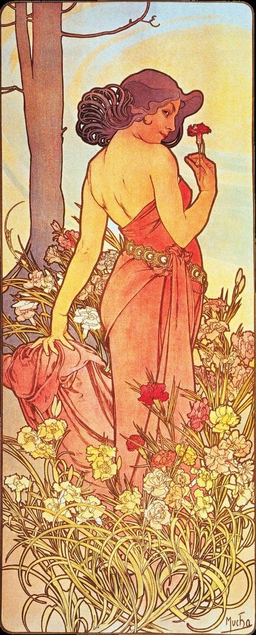 Nellik av Alphonse Mucha