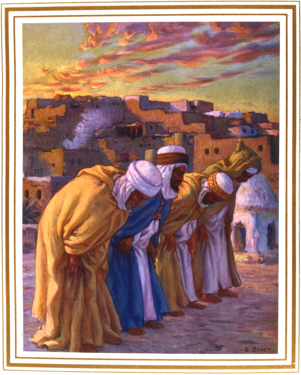 El Rekaa eller Inclination The Prayer Prayer of Inclination, 1918 av Alphonse Etienne Dinet