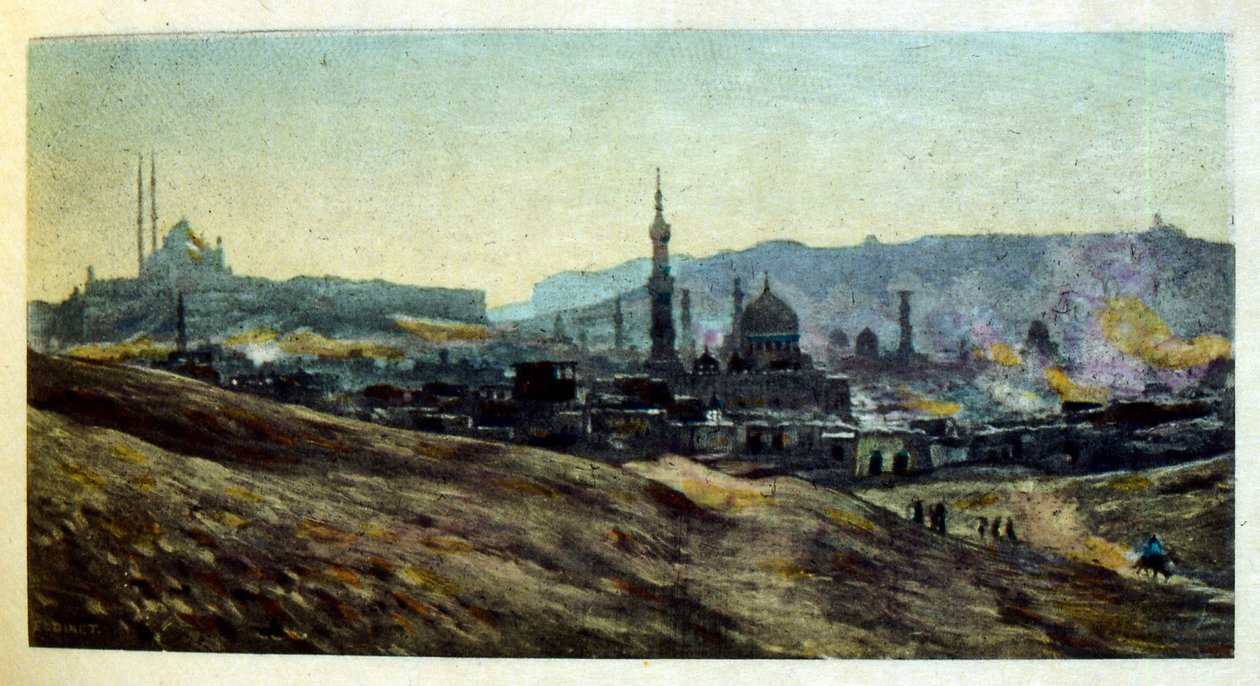 Illustrasjon av Dinet fra «Mirages» Scener fra arabisk liv. 1906. Mirages, Scenes De La Vie Arab ble illustrert av Etienne Dinet med kommentarer av Silman Ben Ibrahim Bamer. Nasreddine Dinet ble født som Alphonse-Etienne Dinet; (1861-1929) var fransk av Alphonse Etienne Dinet