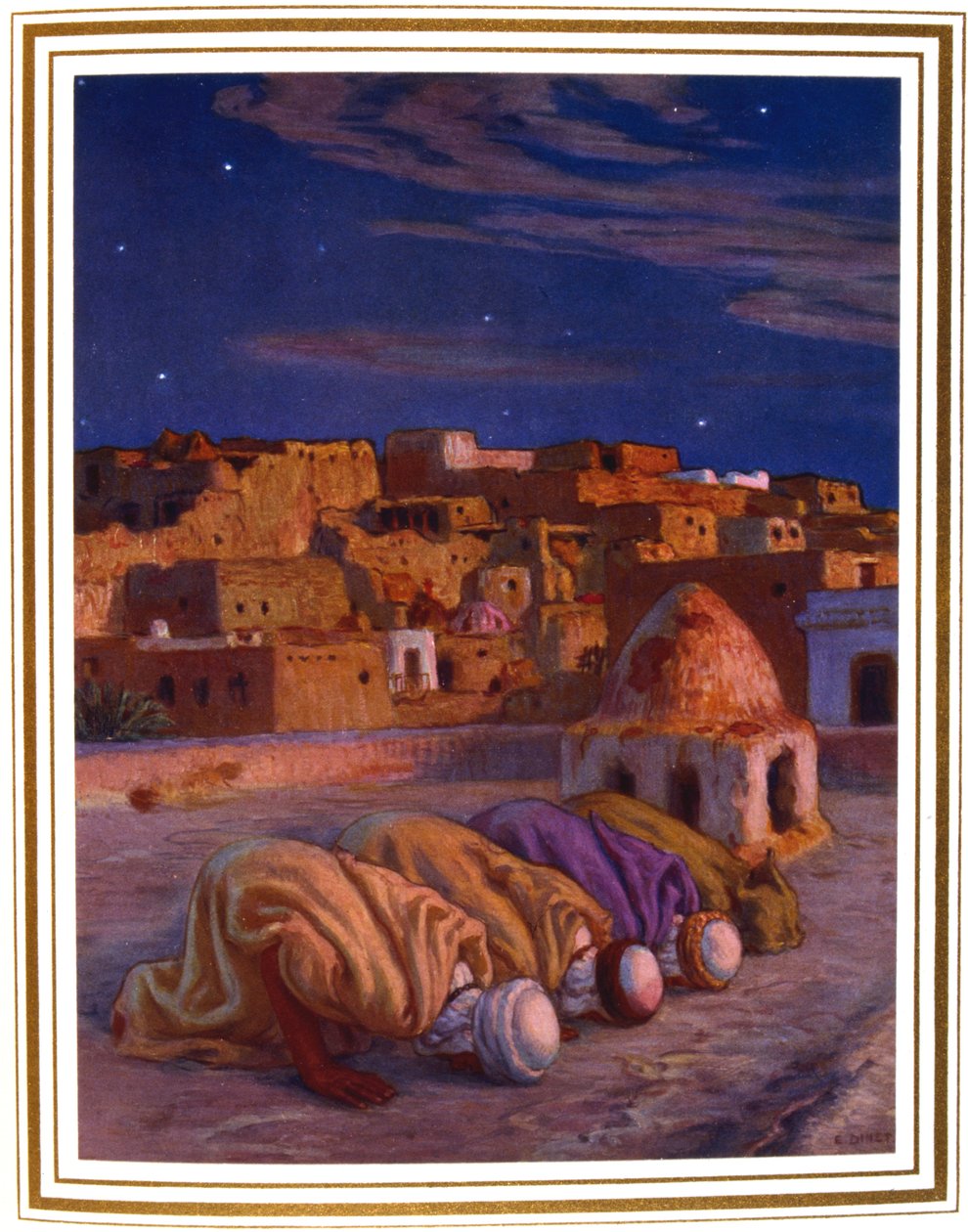 Prostration Prayer Prayer of Prostration, 1918 av Alphonse Etienne Dinet