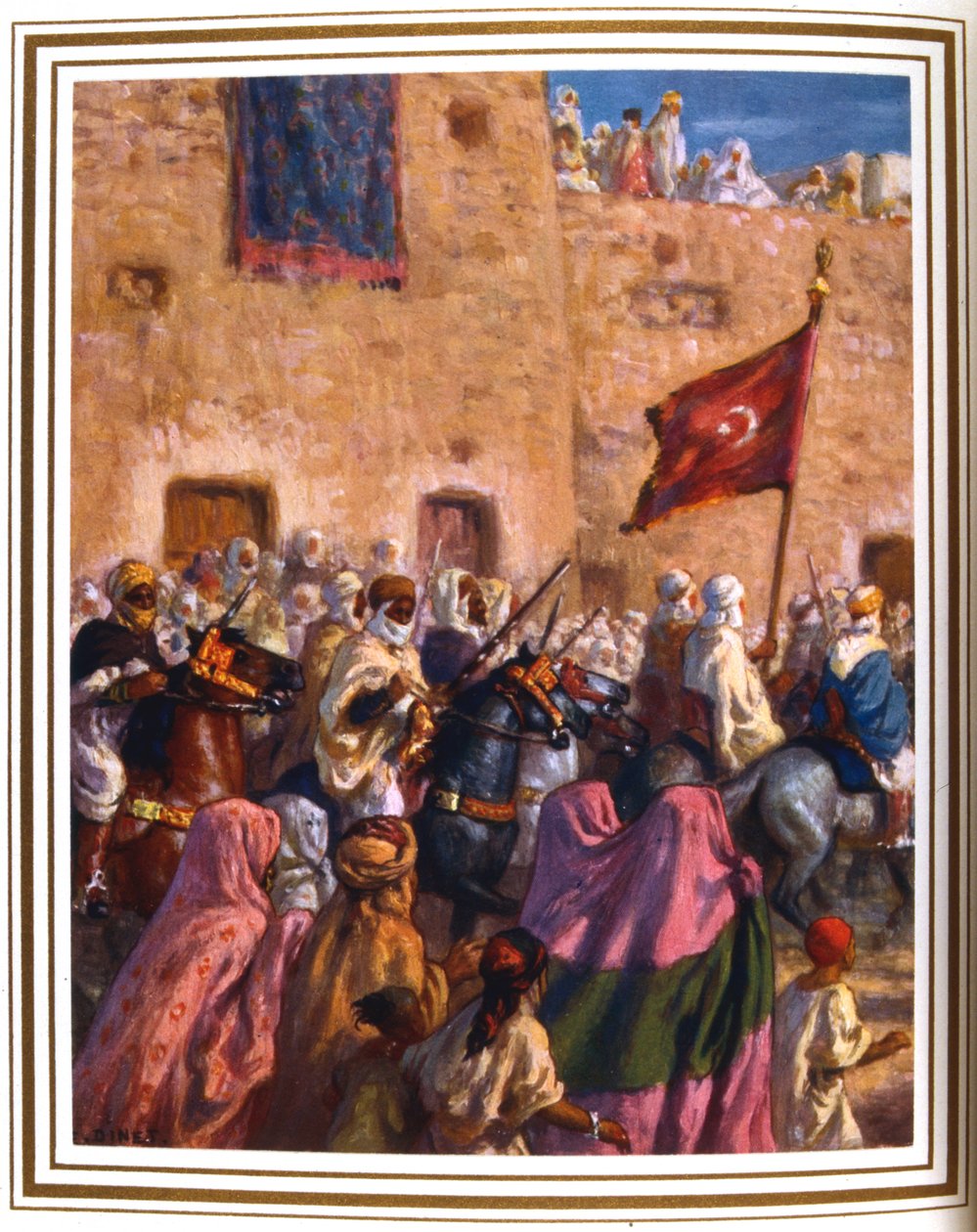 Avreise til Jihad eller den hellige krig, 1918 av Alphonse Etienne Dinet