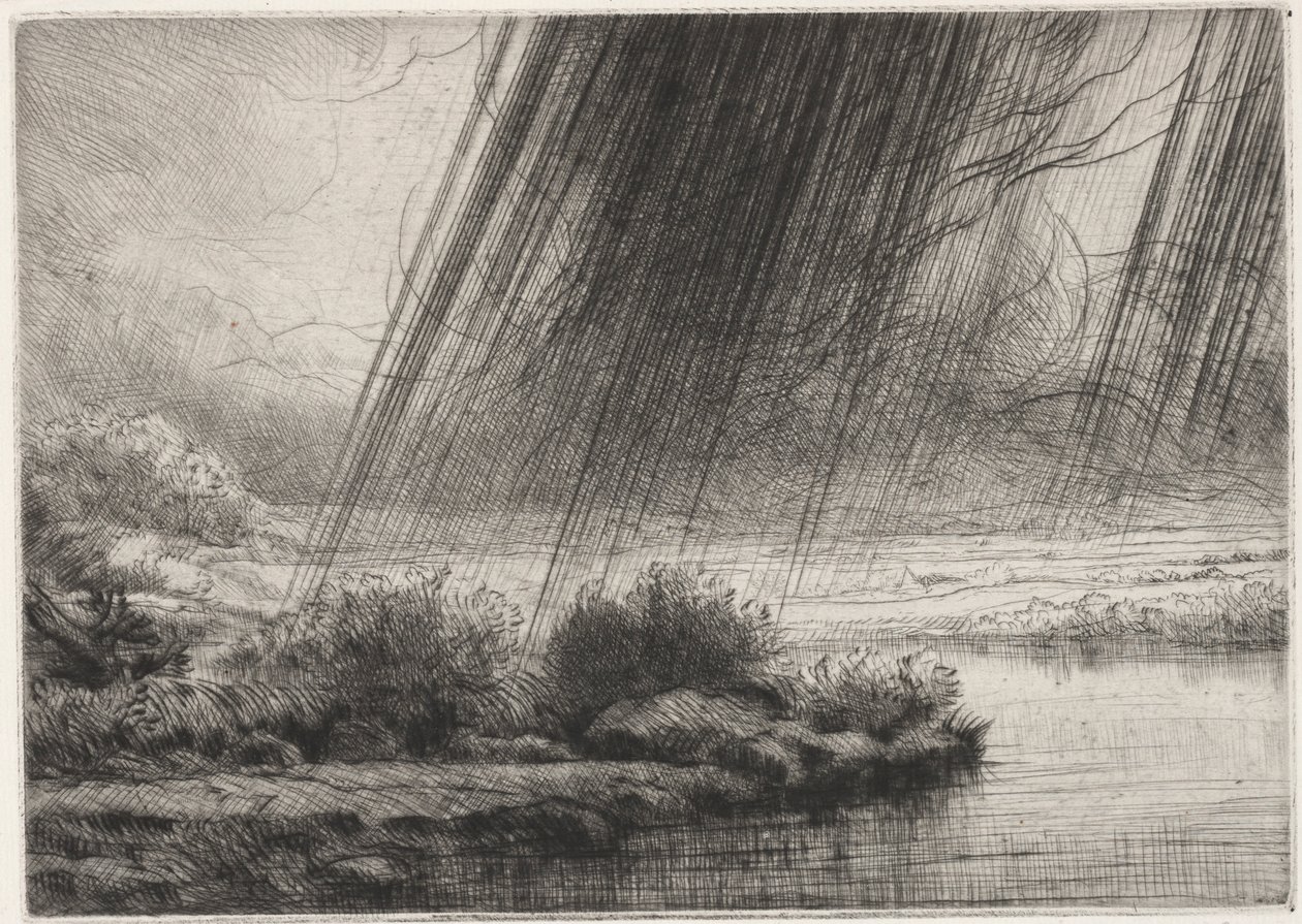 En storm. av Alphonse Legros
