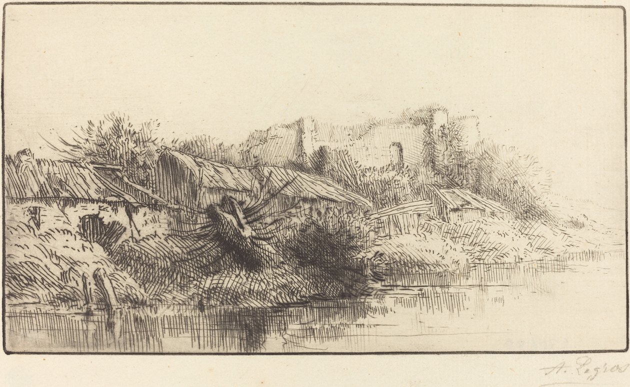 Forlatt landsby (Le village abondonne) av Alphonse Legros