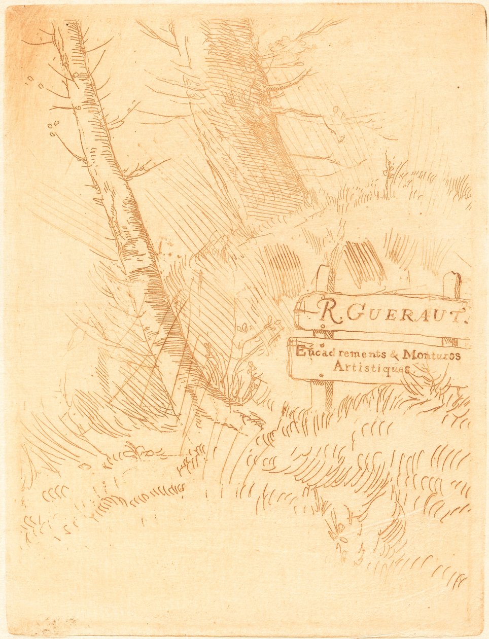Adresse til R. Gueraut Adresse de MR Gueraut. av Alphonse Legros