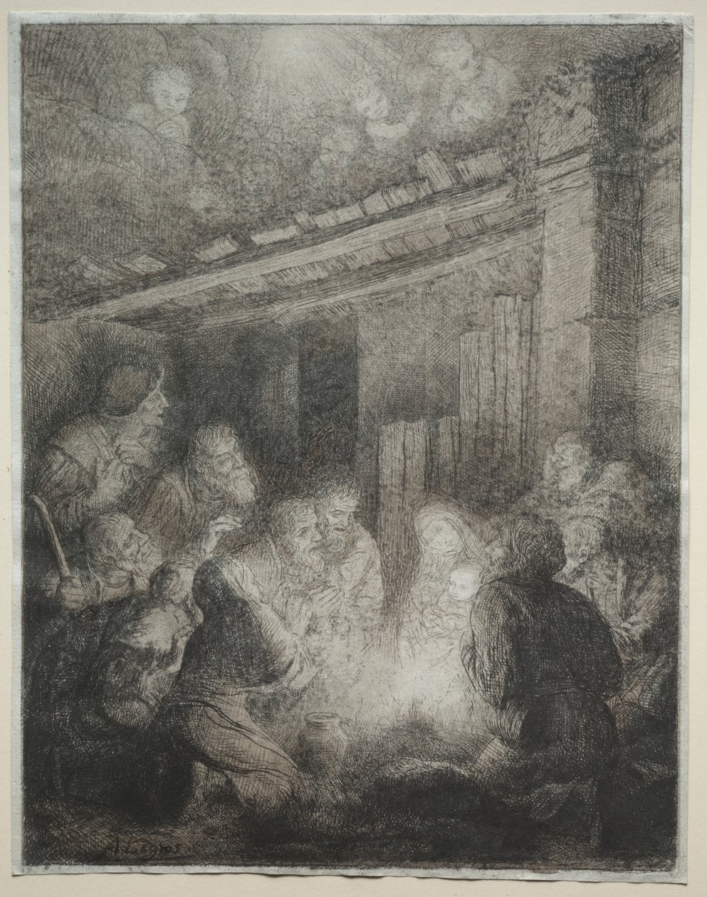 Tilbedelse av hyrdene av Alphonse Legros