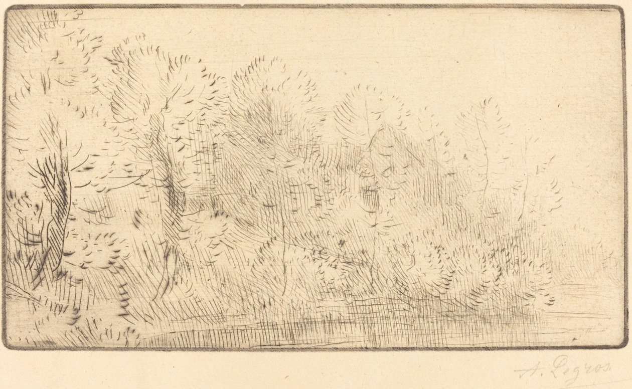 Langs elven Sur la riviere. av Alphonse Legros