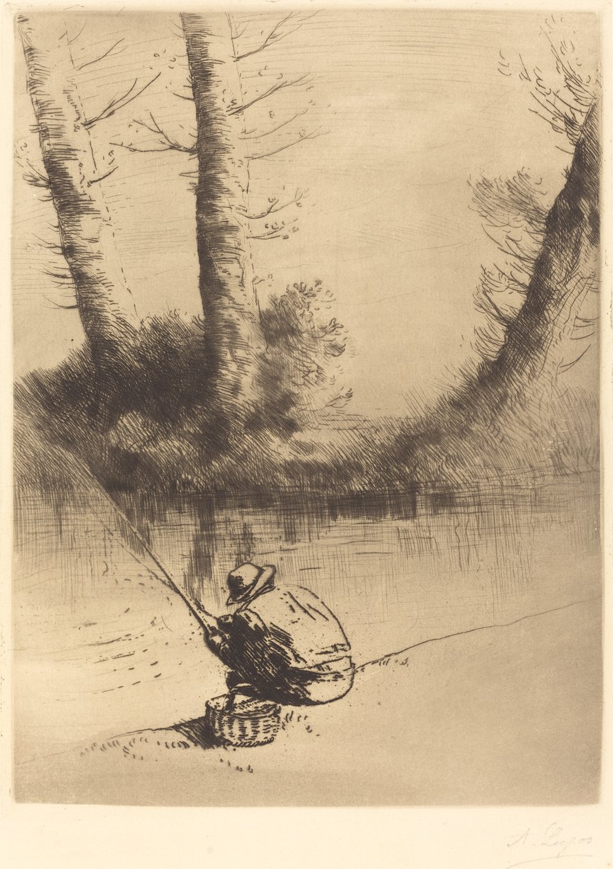 Angler Fiskeren. av Alphonse Legros