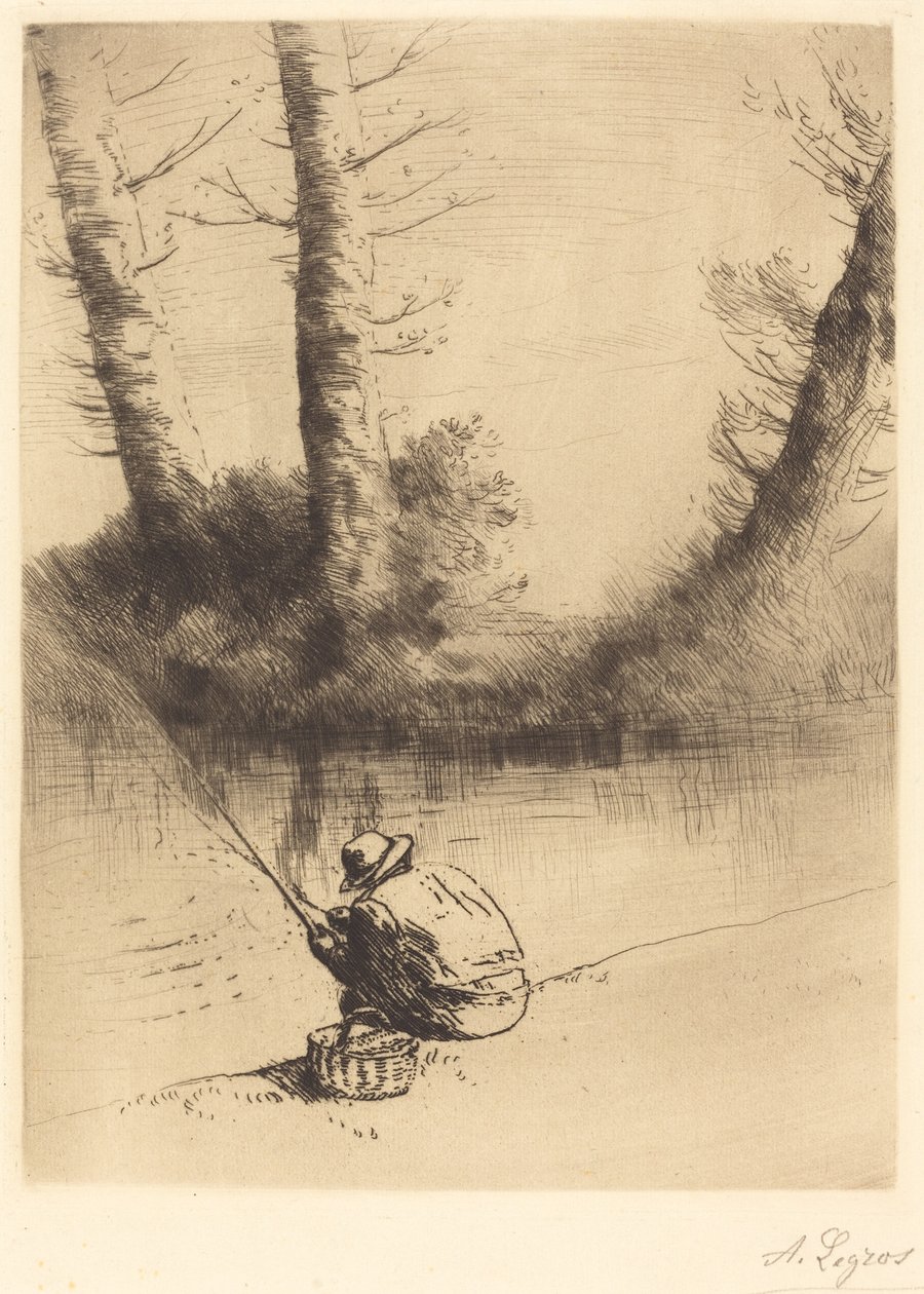 Angler Fiskeren. av Alphonse Legros
