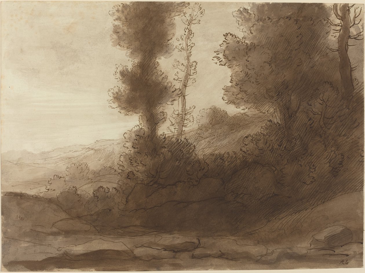 Ved foten av åsen av Alphonse Legros