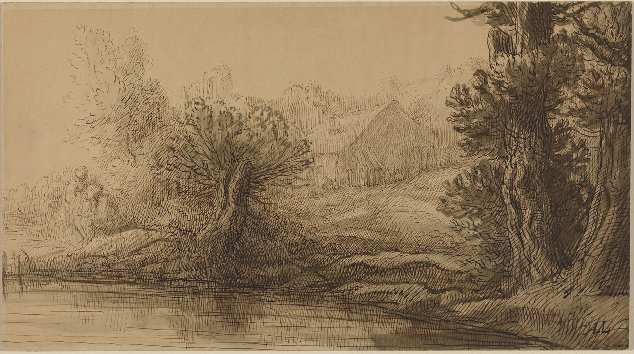 Elvebredden av Alphonse Legros