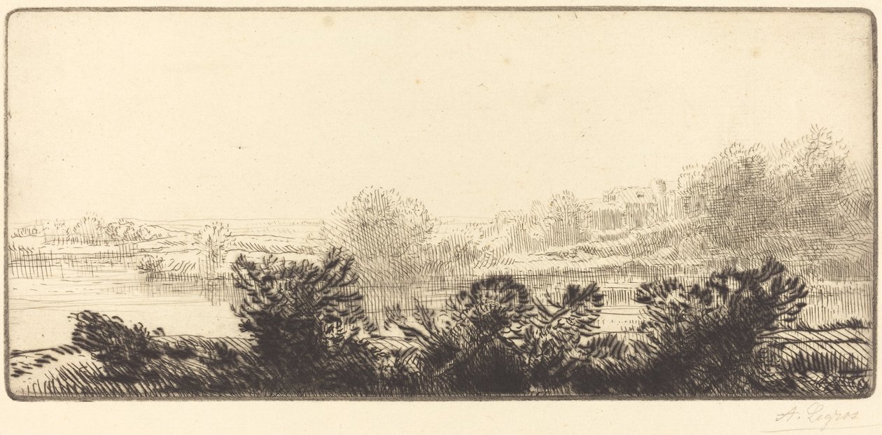 Bredden av Loire Bord de la Loire. av Alphonse Legros
