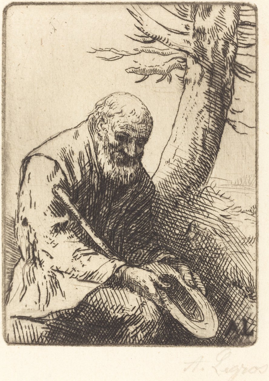 Tigger med hatt i hånd Tigger med hatt i hånd. av Alphonse Legros