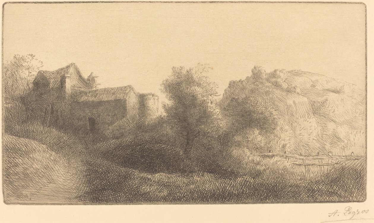 Bro ved møllen Broen ved møllen. av Alphonse Legros