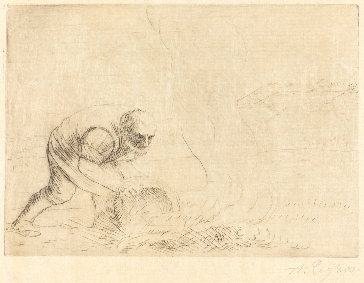 Brennende gress av Alphonse Legros