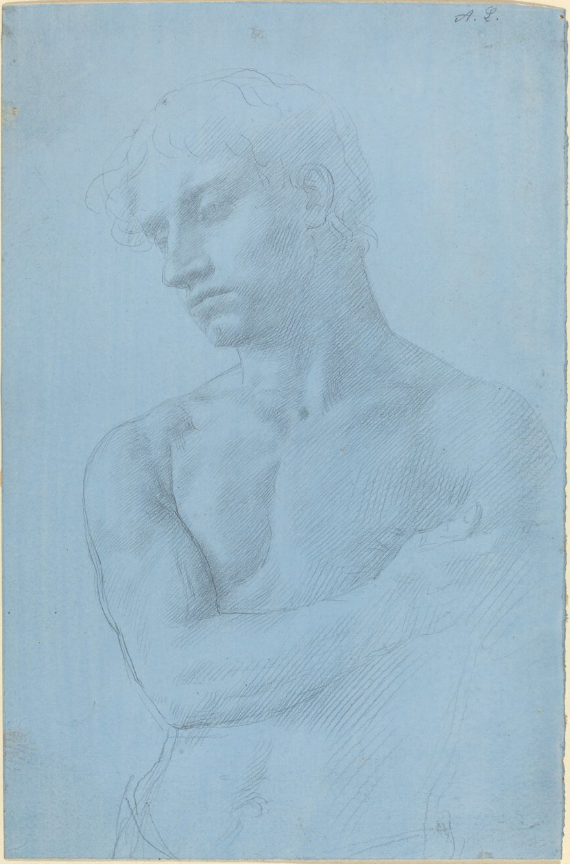 Byste av naken mann av Alphonse Legros