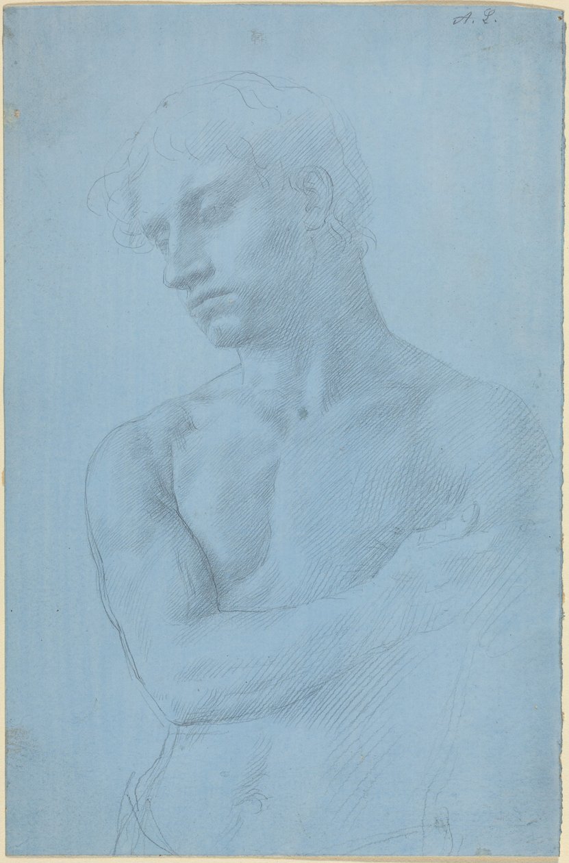 Byste av naken mann av Alphonse Legros