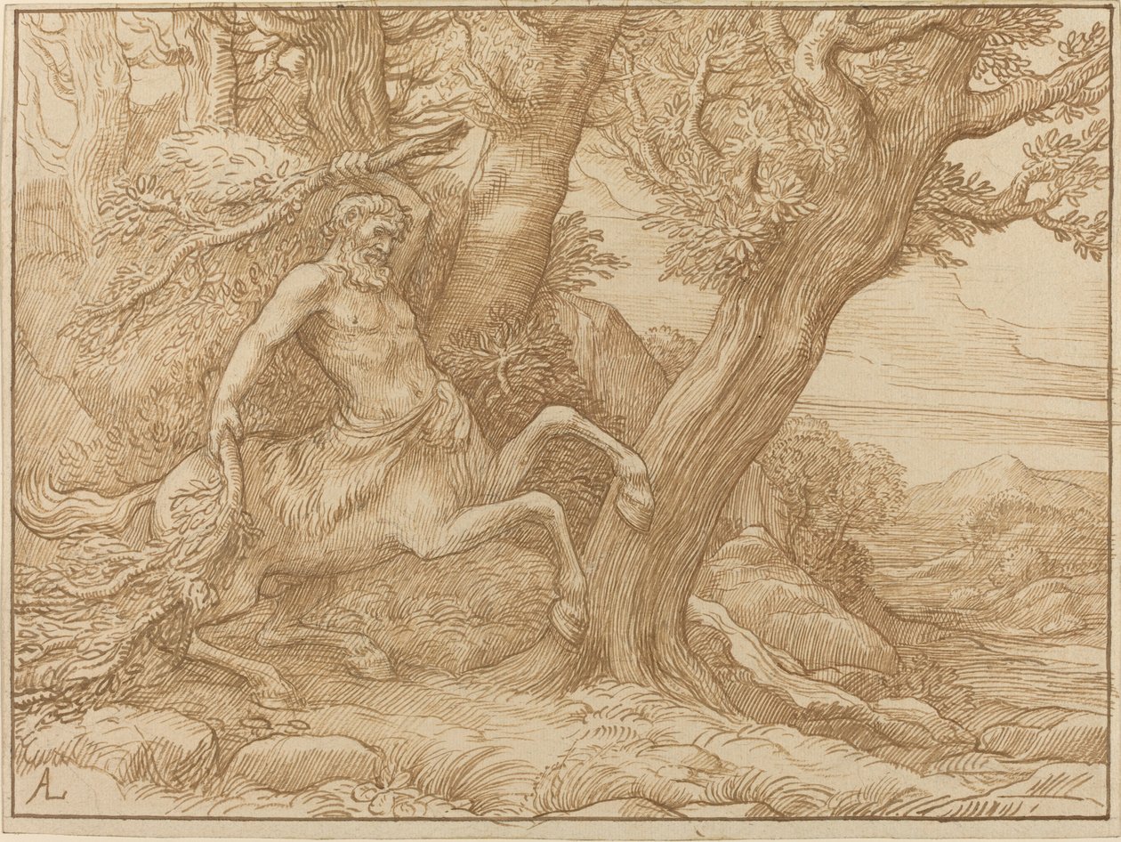 Kentaur med grener av Alphonse Legros