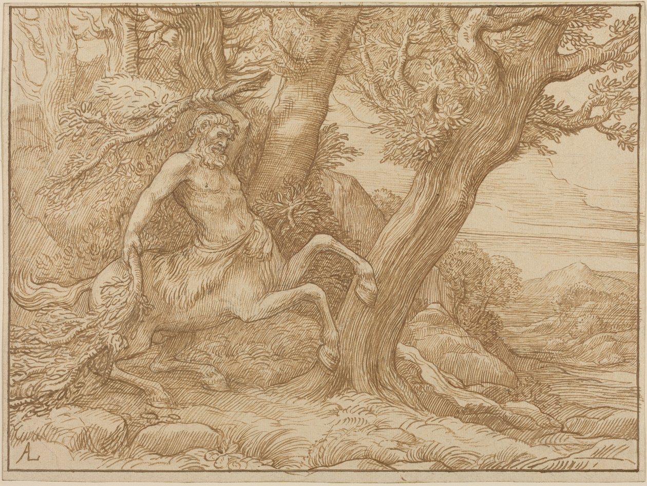Kentaur med grener av Alphonse Legros
